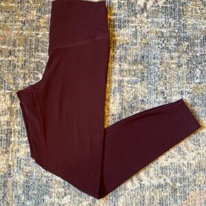 Maroon High Rise Leggings
